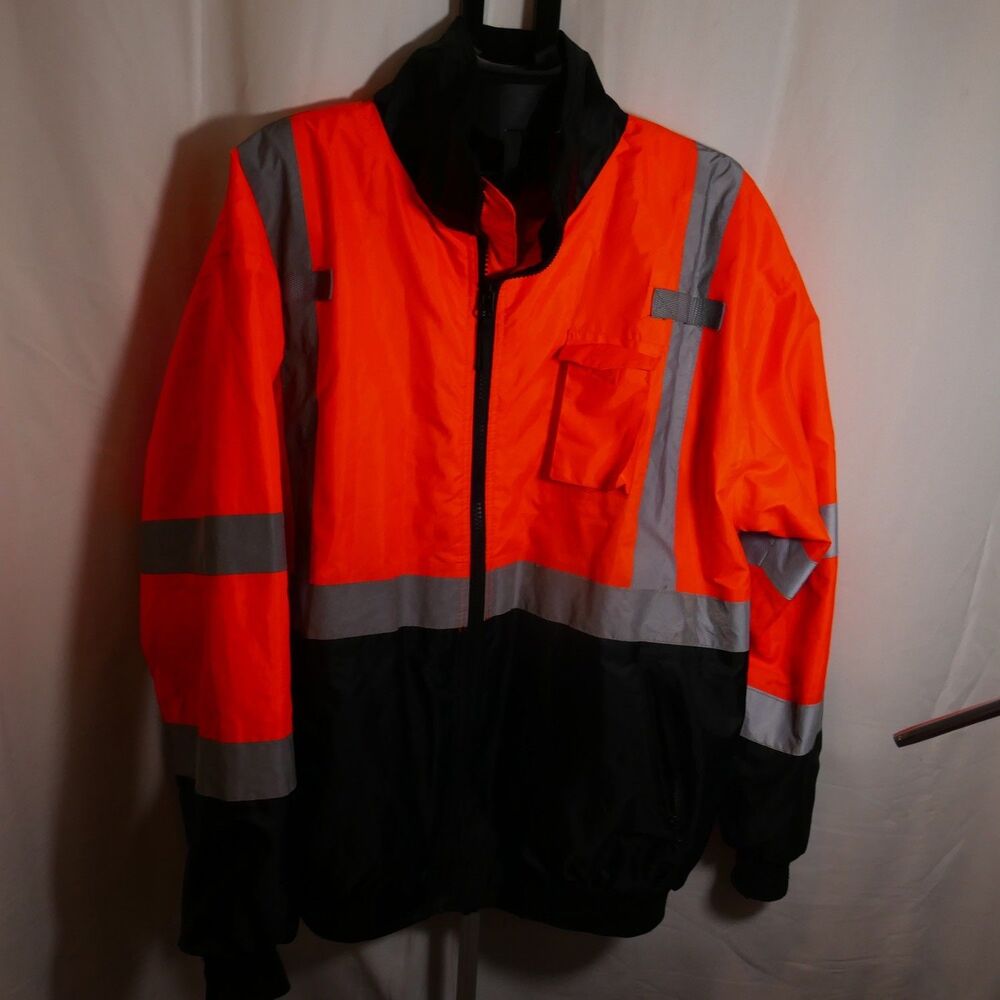 PIP High Visibility Orange Reflective Class 3 Work Jacket/Coat, Size: XL Knauf